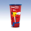 32oz-Reusable Clear Plastic Cup-Hi-Definition Full-Color, Top-Shelf Dishwasher Safe